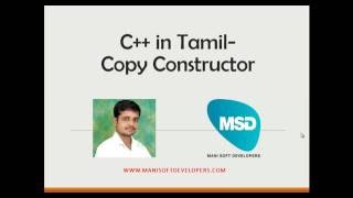 C Programming in Tamil part10  Copy Constructor [upl. by Bowne711]