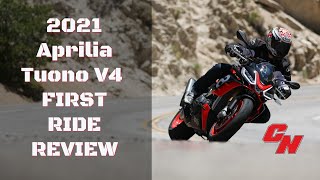 2021 Aprilia Tuono V4 First Ride Review  The cream of the nakedbike crop Cycle News [upl. by Belamy]