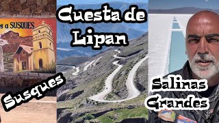 CUESTA DE LIPAN  SALINAS GRANDES  SUSQUES  JUJUY  Ruta 52 en moto por Argentina [upl. by Inimod]