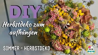 DIY  HERBSTDEKO ZUM AUFHÄNGEN  DEKOKUGEL mit HORTENSIEN amp CO [upl. by Anirhtak402]