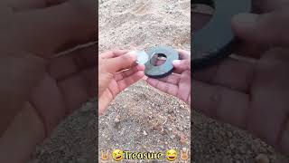 Extracting Iron🛠 From Sand with Magnet🧲  But we got Treasure🏴‍☠️ shorts experiment [upl. by Alleiram]