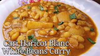 Cari Haricot Blanc  Veg White Beans Curry Roti Dhalpuri Puri [upl. by Gasparo]