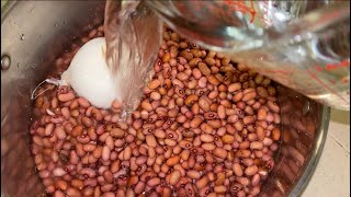 How to cook small Red Beans from scratch Basic recipe [upl. by Atterys]