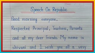 Speech On Republic Day 2024 l 10 Lines Speech On Republic Day l Speech On 26 January [upl. by Eiuqnimod]