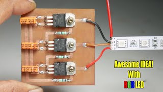 Awesome Idea With RGB Strip LED  Mosfet [upl. by Brader]