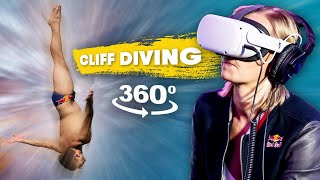 360° Cliff Diving VR  Are you brave enough [upl. by Ahtebat]