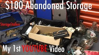 I BOUGHT A STORAGE UNIT  MY FIRST YouTube video  Storage Stalker Full reveal check this out [upl. by Harts]