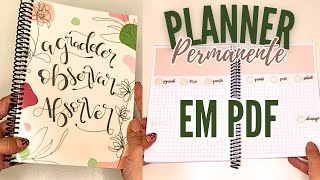 PLANNER Permanente em pdf para Imprimir EM CASA e se Organizar [upl. by Madelena]