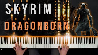 Dragonborn Skyrim  Arr Kyle Landry  Piano Cover  Sheet Music [upl. by Atekihs]