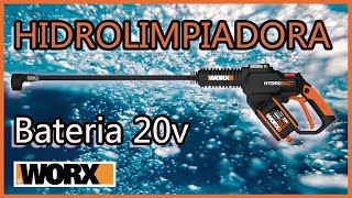 REVIEW Hidrolimpiadora a presión Hydro Shot WORX  Portable Cordless Water Power Cleaner [upl. by Ledua]