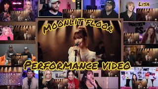 😍😍Moonlit floor Lisa Performance video Reaction mashup  Blackpink reaction mashup [upl. by Hanley34]