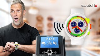 Je teste SwatchPAY la fonction de paiement sans contact sur ma nouvelle montre [upl. by Nojad]