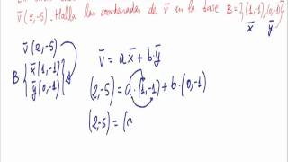 Problemas resueltos de vectores bases y coordenadas ejercicio 2 [upl. by Helga]