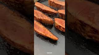 Garlic Soy Marinated Salmon Recipe  Over The Fire Cooking by Derek Wolf [upl. by Aura]