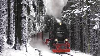 Brockenbahn im Winter 4K [upl. by Koffler516]