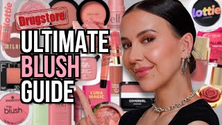 I Bought EVERY BLUSH at the DRUGSTORE amp TESTED Them Back to Back [upl. by Olimpia]