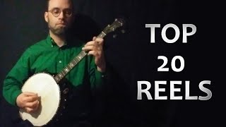 Top 20 Irish Reels Slowish on Tenor Banjo with notes [upl. by Innoj]