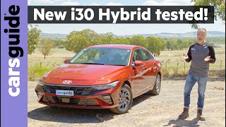 Hyundai i30 Hybrid 2024 review Sedan  New petrolelectric small car targets Toyota Corolla Hybrid [upl. by Minnie]