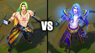 Heartsteel Kayn vs Odyssey Kayn Legendary Skins Comparison League of Legends [upl. by Nowd]