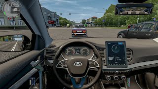 Lada Vesta NG 2024  City Car Driving Steering Wheel  Fast Driving [upl. by Herold95]