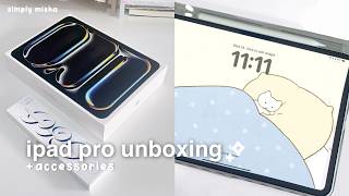 NEW m4 ipad pro 11” unboxing as an artist 📦🍞 apple pencil pro aesthetic unboxing honest review [upl. by Grimaldi]