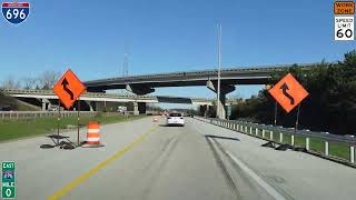 Metro Detroit Michigan US23 NB to I96 EB to I696 EB to I75 NB [upl. by Gosney]