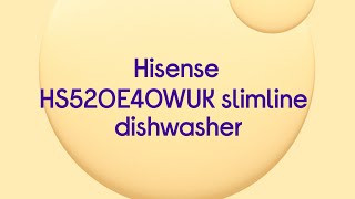 Hisense HS520E40WUK Slimline Dishwasher  White  Quick Look [upl. by Rennerb]