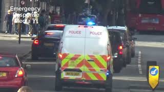 Convoy PTV 2X BTP Vans Responding London 🇬🇧 [upl. by Yenruogis]