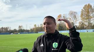 Sounders assistant head coach Freddy Juarez [upl. by Nonnerb]