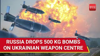 Russia Blows Up Giant Ukrainian Weapon Centre With 500 KG Bombs Dramatic Attack On Cam [upl. by Atsirt157]