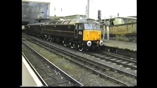 British Rail Variety 1999Carlisle with the Royal TrainClass 47 60 86 87 amp 92 FreightInterCity [upl. by Irim984]