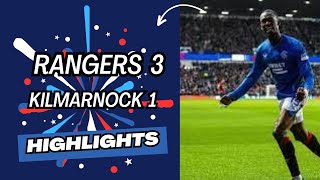 Rangers fc  Rangers 3 Kilmarnock 1 Match Highlights 2024 [upl. by Haceber]