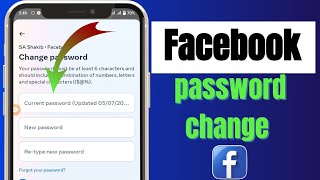 How To Facebook password change 2024 [upl. by Ocana244]