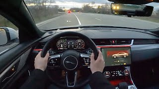 2021 Jaguar XF P300 RDynamic SE  POV Night Drive Binaural Audio [upl. by Aldous680]