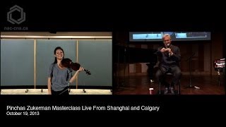 Pinchas Zukerman Masterclass Live from Shanghai and Calgary [upl. by Akinad]