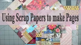 Using Scrap Papers to make Pages  Inspired by coffeepaperscissors4408 [upl. by Darce]