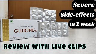 Glutone MD honest 15 days review  glutathione supplement for skin whitening amp skin side effects [upl. by Arther46]