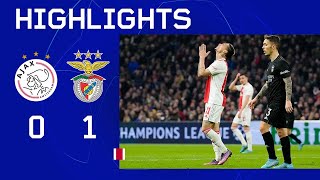 Game over 😫  Highlights Ajax  Benfica  UEFA Champions League [upl. by Anyel]