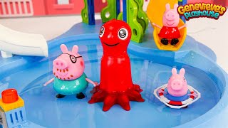 Peppa Pig Get a New Pool amp Paw Patrol Hot Day Toy Videos for Kids [upl. by Idnerb]