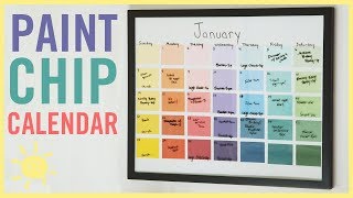 DIY  Paint Chip Calendar [upl. by Dorita]