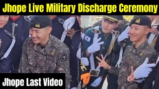 BTS Jhope Live Discharge Ceremony 🔴  Jhope Military Last Event [upl. by Brice754]