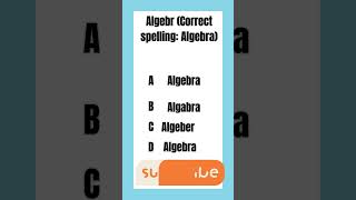 TRY Misspelled Word Test Will Blow Your Mind mathshigh school mathematicsshorts [upl. by Curtice]