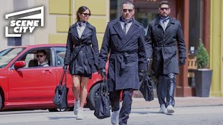 Baby Driver Bank Heist Opening Scene Jon Hamm Jon Bernthal 4K HD Clip [upl. by Nylasej]