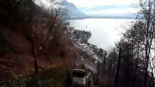 Territet  Glion Funicular in Montreux Switzerland [upl. by Alyacim]