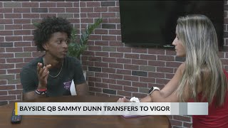 Bayside Academy Quarterback Sammy Dunn Transfers to Vigor [upl. by Noicpecnoc]