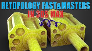 Topology Hard Surface convert tri to quad Retopology In Hard Surface In 3ds Max 5  N°202 [upl. by Odinevneib649]