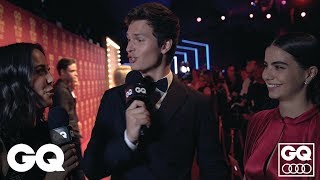 Ansel Elgort Interviews His Girlfriend In Cute GQ Red Carpet Clip [upl. by Tannenbaum]