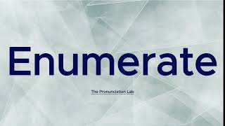 Enumerate Pronunciation How to Say Enumerate  Can You Pronounce Enumerate Right [upl. by Gustie784]