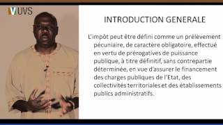 Mohamadou Boye introduction à la fiscalité 1 [upl. by Ggerg]