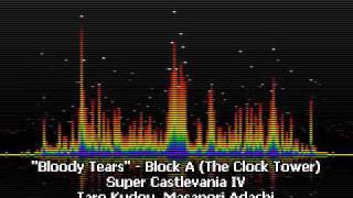 Bloody Tears  Block A  The Clock Tower  Super Castlevania IV [upl. by Annahtur]